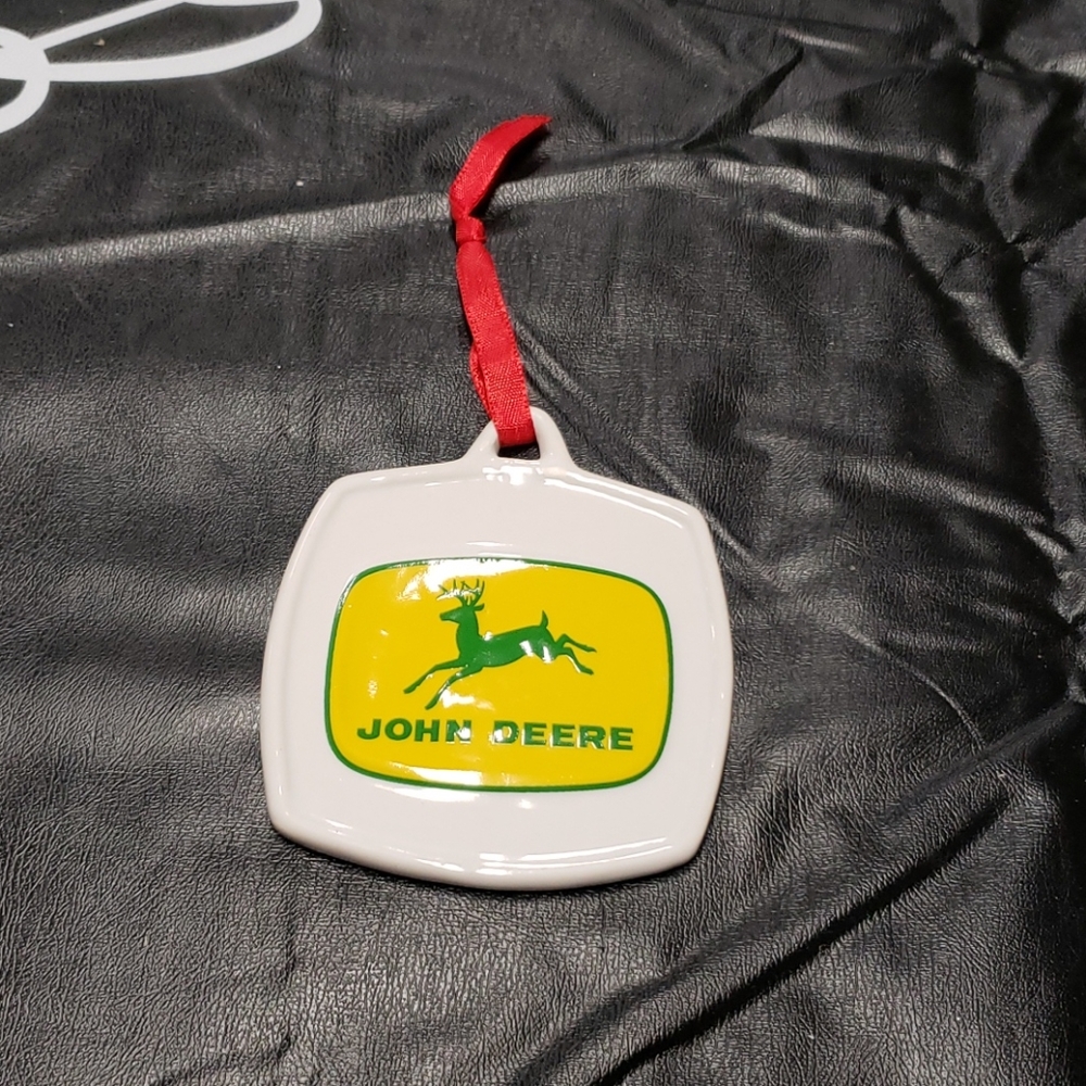 John Deere Christmas ornament Yellow logo